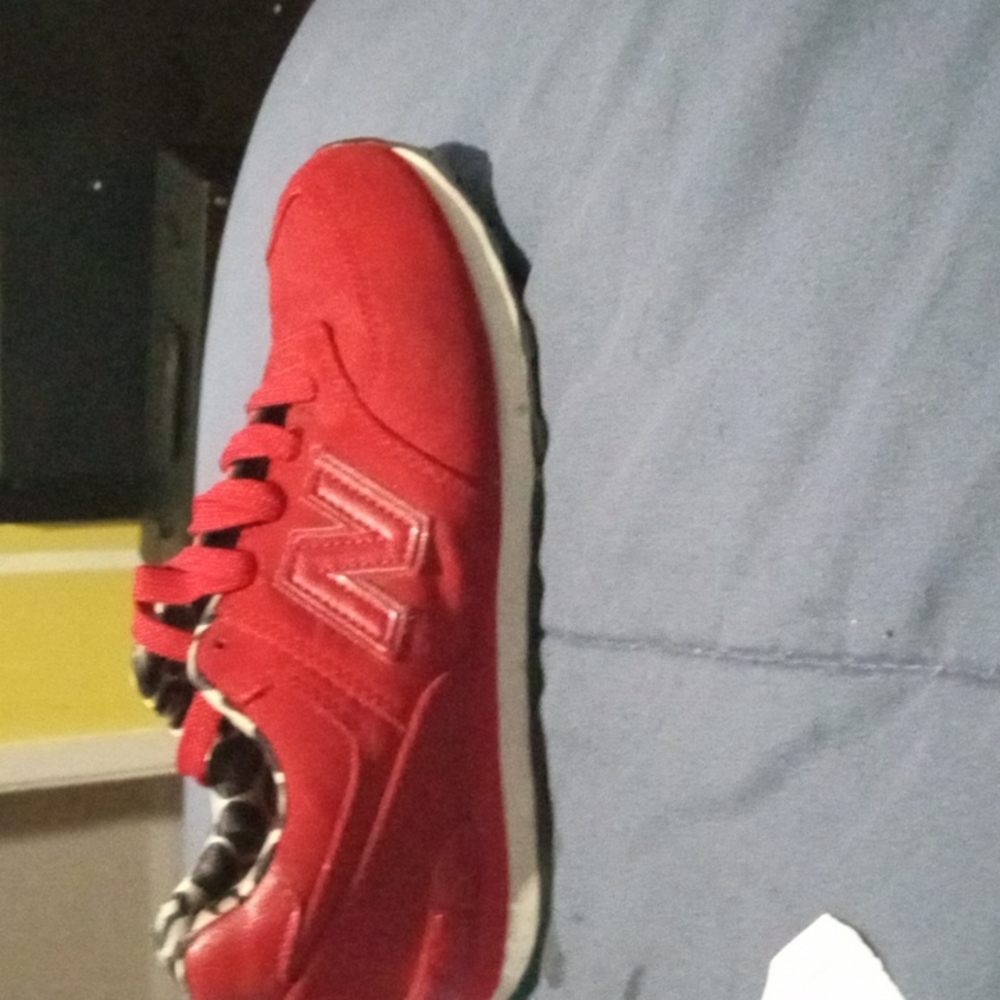 Size 4 red new balance sneakers for kids